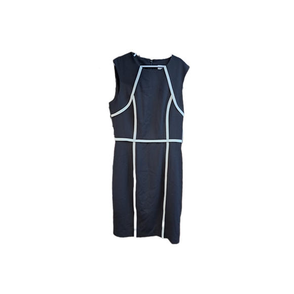 Calvin Klein Dresses & Skirts - 🔥Calvin Klein Black/White Sleevless Sheath Dress Size 2P NWT